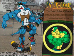 2004 abs alligator alligatorid anthro armband bandai_namco biceps big_arms big_bulge big_muscles blue_body bottomwear broad_shoulders bulge claws clothed clothing colored crocodile crocodilian dace_(rakeesh) digimon digimon_(species) digital_media_(artwork) duo english_text facial_markings feet flexing flexing_chest footwear frown green_body growth head_markings horn huge_bulge huge_muscles hyper hyper_muscle_growth hyper_muscles kerchief long_arms looking_at_viewer male male_anthro markings mixed_media multicolored_body muscle_growth muscle_inflation muscular muscular_anthro muscular_male open_bottomwear open_clothing open_mouth open_pants oversized_arms panicking pants pecs photo_background photography_(artwork) rakeesh_(artist) reptile rippage scales scalie scowl shaded shirt shoes simple_background skateboarder skater surprised tail tank_top text toe_claws toes top_heavy topless topwear torn_clothing torn_shoes tough_guy underwear veemon white_body yellow_body