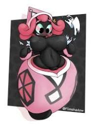1girls big_ass big_breasts big_nipples black_nipples breasts bursting_breasts female flimshadow game_freak humanoid inconvenient_boobs inconvenient_breasts legendary_pokemon looking_at_own_breasts looking_down_at_self lowres nintendo nude_female pink pink_hair pink_hat pokemon pokemon_(species) shocked_expression simple_background solo solo_female solo_focus tagme tapu_lele tight_clothes tight_clothing tight_fit too_tight undersized_clothes undersized_clothing voluptuous_female wardrobe_malfunction watermark
