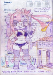 1girls 2025 barbecue bbq birdblitz boots colored_pencil_(medium) eyebrows_visible_through_hair female female_focus female_only glasses hair_buns hair_strand hat hayden_(birdblitz) imminent_injury lace-trimmed_bra lace-trimmed_panties lace_trim long_hair mole_on_breast mole_on_stomach mole_on_thigh original propane_tank sausage skindentation solo solo_female solo_focus thick_eyelashes thighhighs two-tone_hair