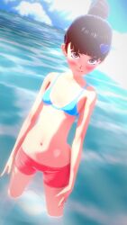 beach female female_only sexy babymetal sakemanjuju72 koikatsu 3d 3d_(artwork) pretty alternate_version_available legs_in_water solo solo_female suzuka_nakamoto