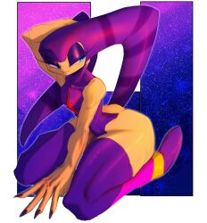 ass bent_forward big_ass eyeshadow jester jester_hat nights nights_into_dreams noideasfornicks suggestive thick_thighs thighhighs thighs