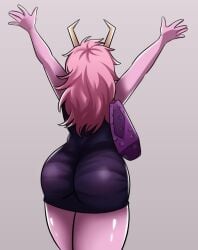 1girls arms_up ashido_mina ashido_mina_time-skip ass ass_bigger_than_head ass_bigger_than_torso ass_focus ass_in_dress ass_of_the_gods big_ass boku_no_hero_academia boku_no_hero_academia_(finale) bubble_butt dress fat_ass female female_only gluteal_fold haikidess handbag hi_res horns huge_ass large_ass long_hair majestic_ass massive_ass milf mina_ashido mina_ashido_time-skip my_hero_academia my_hero_academia_(finale) pink_hair pink_skin png post-timeskip rear_view solo thick_ass thick_thighs thunder_thighs wide_hips