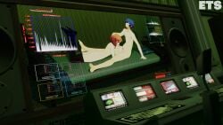 1boy1girl 1girl1boy black_legwear blowjob blue_hair brown_hair electronics eulathighstraps eyes_closed female hand_on_head human makoto_yuki male oral pale_skin persona persona_3 pubic_hair security_camera security_room straight_sex sucking_cock sucking_dick sucking_penis television yukari_takeba
