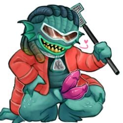 aquatic_humanoid blue_body crouching double_penis dreadlocks four_arms heart_symbol l3on_art1st my_singing_monsters piranha_fish self_upload sharp_teeth slit_penis t-pirainha_(my_singing_monsters)