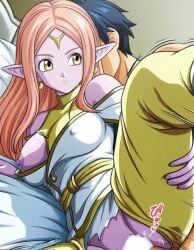 ai_generated censor_bar chronoa dragon_ball dragon_ball_heroes legs_up looking_at_partner penetration sex tag_your_shit torn_clothing vaginal_penetration