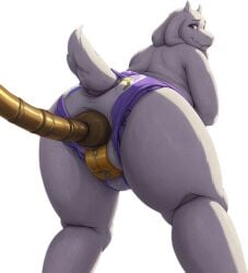 abdl ai_generated anthro attached bondage butt deltarune diaper diaper_fetish diaperfur dipno7 equipment fetish furry gross looking_back mechanical mechanical_tentacles milf mommy rear_view testing testing_facility testing_lab toriel tube tube_in_ass tubes undertale undertale_(series) vacuum