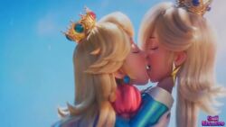 ai ai_generated incest kissing mario_(series) princess_peach princess_rosalina sisters super_mario_bros. tagme the_super_mario_galaxy_movie video yallahs80 yuri