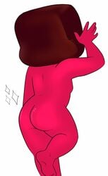 1girls afro ass facing_away red_skin ruby_(steven_universe) shorts steven_universe susiebeeca