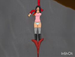 ass_visible_through_clothes ass_visible_through_torn_clothes barefoot black_hair boots captain_hook comeuppance crocodile damsel_in_distress disney_villains embarrassed_underwear_female fair_skin female_prey genderswap_(mtf) green_eyes hole_in_pants hook hook_hand indecentlasses long_hair longer_than_one_minute midriff midriff_baring_shirt mshook panties_visible_through_clothing pants_pull pants_pulled_down pantsing peril peter_pan_(disney) pirate pirate_girl reptile rule_63 shorter_than_two_minutes socks spreading_mouth tagme tick-tock tick_tock tick_tock_crocodile torn_pants torn_shirt video villainess vore vore_peril water white_panties