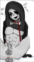 abs anal anal_penetration anal_sex balls buff_male collar cum cum_in_ass cum_inside leash minecraft muscles nipples penis sex submissive the_knocker toned toned_male