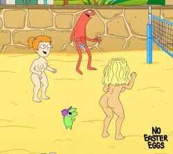 adult_swim alan_(smiling_friends) boobs edit edited edited_screencap ginger ginger_female ginger_hair glep_(smiling_friends) green_body green_skin hat marge_simpson_(smiling_friends) noeastereggs nude nude_female red_body red_skin smiling smiling_friends zoey_(smiling_friends)
