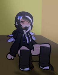 1girls 3:4 alight_motion animated battle_for_dream_island black_eyes black_hair black_hair_female black_hoodie blush bow bow_in_hair bow_ribbon brown_eyes clothed clothed_female clothed_sex cord_tail dark_hair dildo dildo_in_pussy dildo_riding eyebrow_piercing fanny_(bfdi) female female_focus gacha gacha_life_2 gijinka hood_down hoodie humanized light-skinned_female light_skin lip_piercing medium_breasts medium_hair nose_piercing object_shows pants_down personification pierced_nose piercing pussy scene_hair self_upload shorter_than_10_seconds shorter_than_30_seconds small_wings snakebite_piercing sound tagme video wet_pussy