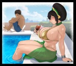 1boy 1girls asian asian_female ass avatar_the_last_airbender big_ass big_breasts big_butt big_hips big_thighs bikini black_hair blush blushing breasts brown_hair brunette brunette_male butt curvaceous curvaceous_body curvaceous_female curvaceous_figure curvaceous_hips curvaceous_thighs curvy curvy_body curvy_female curvy_figure curvy_hips curvy_thighs escriba female gigantic_ass gigantic_breasts gigantic_butt gigantic_hips gigantic_thighs golden_bikini golden_week hips huge_ass huge_breasts huge_butt huge_hips huge_thighs male male/female massive_ass massive_breasts massive_butt massive_hips massive_thighs nickelodeon pool poolside sokka the_legend_of_aang thick_thighs thighs toph_bei_fong voluptuous voluptuous_body voluptuous_female wide_hips wide_thighs