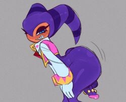 ass_focus bent_forward big_ass cock-tail curvy_figure eyeshadow jester jester_hat nights nights_into_dreams penis sharp_teeth suggestive testicles thick_thighs thighs