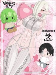 biohazardleonar cute demon female leonar(character) midori_gel monster_girl nana_gel_(character) plushie succubus valentine's_day