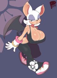 rouge the bat from sonic (series) by peculiart