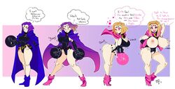 1girls 2019 4koma alternate_breast_size areola ass ass_expansion belt big_breasts bimbo bimbofication bimbophi blonde_hair blush bob_cut breast_expansion breasts breasts_bigger_than_head breasts_out busty cape cartoon_network cleavage cloak clothing clothing_transformation crotchless_clothes dc dc_comics english_text eye_color_change eyelashes eyeshadow female female_only footwear forehead_jewel goth gradient_hair grey_skin hair_color_change hair_transformation high_heels hourglass_figure huge_breasts human large_breasts lip_expansion lipstick makeup mental_transformation nipple_bulge nipples one-piece_swimsuit onomatopoeia outerwear pale-skinned_female pale_skin pink_eyes pink_hair purple_eyes purple_hair rachel_roth raven_(dc) red_eyes speech_bubble teen_titans text thick_lips thick_thighs thighs transformation transformation_sequence vagina voluptuous wobble wobbling_breasts