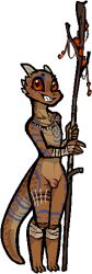 alpha_channel anthro balls biped brown_body countershade_tail countershade_torso countershading fingers flaccid genitals glans horn humanoid_genitalia humanoid_penis jam_(artist) kobold male penis scalie simple_background small_penis smile solo tail transparent_background