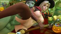 1futa 1girls 3d alternate_costume anal anal_penetration animated anus areolae ass balls blizzard_entertainment bouncing_breasts breasts bride_sombra broom broomstick curvy erect_nipples erection female female_penetrated from_behind futa_on_female futanari futanari_penetrating green_skin imflain intersex large_ass large_breasts large_penis latina mercy nipple_piercing nipples no_sound nude overwatch penetration penis penis_piercing piercing pussy sex shorter_than_30_seconds shorter_than_one_minute sombra source_filmmaker spread_legs thighhighs video video_games witch witch_hat witch_mercy