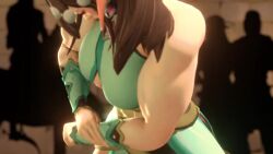 animated elf elf_female female flexing mp4 muscular muscular_female no_sound nurico paladins pointy_ears tagme video ying_(paladins)