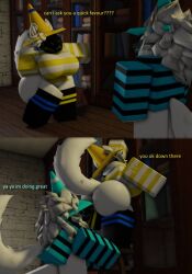 1boy 1girls 3d ass big_ass big_breasts breasts female furry male massive_ass mermio protogen roblox robloxian tagme