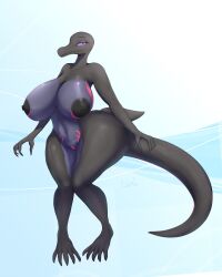 1girls alt alternate_version_available anthro big_breasts child_bearing_hips female female_only huge_breasts large_breasts long_nails massive_breasts nintendo nude nude_female pokémon_(species) pokemon pokemon_(species) reptile reptile_humanoid salazzle thick thick_thighs thunder_thighs tombozuka voluptuous voluptuous_female