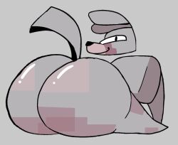 ambiguous_gender animal big_ass big_butt blocky_body blocky_snout canine doodle edit edited fat_ass minecraft mojang pale_wolf_(minecraft) smokey_blokey smug smug_face tail wolf_(minecraft)