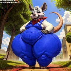 1girls 4k ai_generated anthro bbw belly breasts chubby chubby_anthro chubby_belly chubby_female fat fat_butt female female female_anthro female_focus female_only furry highres hips huge_ass huge_hips hyper hyper_thighs massive_thighs matronai_(artist) milf mother obese obese_anthro obese_female opossum overweight overweight_anthro overweight_female patreon patreon_username pinup poppy_opossum poppy_opossum_(character) rodent solo solo_female solo_focus ssbbw stable_diffusion tail thick thick_ass thick_legs thick_thighs thighs twitter_username wide_hips