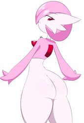 1boy 2019 3_fingers alternate_color ass eye_contact femboy frowntown gardevoir girly half-closed_eyes looking_at_viewer male male_gardevoir male_only male_pokemon nintendo nude original_character pink_(frowntown) pink_hair pink_skin pokemon pokemon_(species) pokemon_rse pose presenting presenting_ass presenting_hindquarters red_eyes short_hair solo standing text thick_ass thick_thighs thin_waist trap watermark white_background white_skin wide_hips