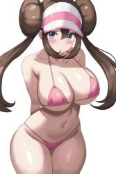 1girls 2d 2d_animation absurd_res animated animation bikini blue_eyes breasts brown_hair female female_only game_freak hi_res hips huge_breasts jasony light-skinned_female light_skin long_hair nintendo no_sound pink_bikini pokemon pokemon_bw2 rosa_(pokemon) shorter_than_10_seconds shorter_than_30_seconds simple_background solo swimsuit tagme thick_thighs thighs twintails video white_background wide_hips