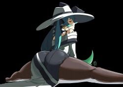 1girls ass ass_focus automatic_giraffe big_ass big_butt crossover female female_only hat hatsune_miku hatsune_miku_(dark-type_trainer) hi_res huge_ass huge_butt light-skinned_female light_skin pokemon project_voltage tagme thick_ass twintails vocaloid