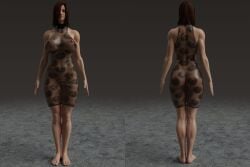 1girls 3d 3d_model ass bare_arms barefoot big_ass big_breasts breasts brown_hair bust busty chest curvaceous curvy curvy_figure dark_souls dark_souls_2 emerald_herald female female_focus fromsoftware front_and_back hair_over_one_eye hips huge_breasts human large_ass large_breasts legs light-skinned_female light_skin lips mature mature_female navel nipples_visible_through_clothing no_bra no_panties no_underwear plague_of_humanity_(artist) see-through see-through_clothing shanalotte_(dark_souls) sleeveless slim_waist solo standing thighs toned_body toned_female voluptuous waist wide_hips