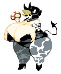 1girls ass_bigger_than_head breasts_bigger_than_head bursting_breasts busty female female_only full_body huge_ass huge_breasts hyper_ass hyper_breasts mario_(series) mushroom pixel_art shy_gal simple_background solo solo_female standing super_mario_bros. super_mushroom tagme thick_thighs voidcatart white_background