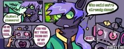 anthro axis_(undertale_yellow) chujin_(undertale_yellow) comic cum_on_face english_text furry male robot sthif text undertale undertale_(series) undertale_yellow