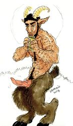 animal_genitalia beastoons boner braccio erection male_only pan_flute penis satyr solo solo_male