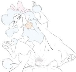 4_toes 5_fingers absurd_res accessory anatomically_correct animal_genitalia animal_vulva arm_grab arm_tuft bestiality black_eyebrows black_eyes blush bodily_fluids bow_(feature) bow_accessory bow_ribbon canid canine canine_genitalia canine_vulva canis centered_hair_bow chest_tuft claws clenched_teeth collar digital_drawing_(artwork) digital_media_(artwork) digitigrade disney domestic_dog duo erection eyebrows eyelashes faceless_character faceless_human faceless_male feet female female_feral female_focus female_on_human female_penetrated feral feral_focus feral_penetrated feral_with_hair fingers first_person_view floppy_ears fluffy flying_sweatdrops from_front_position fur genital_fluids genitals georgette_(disney) gold_(metal) grabbing grey_vulva grin hair hair_accessory hair_bow hair_ribbon half-closed_eyes hand_on_chest hand_on_leg hand_on_thigh hands_on_legs hi_res high-angle_view hindpaw holding_leg human human_on_feral human_penetrating human_penetrating_female human_penetrating_feral human_pov humanoid_genitalia humanoid_hands humanoid_penis interspecies jewelry leaking leg_grab legs_up looking_away looking_down lying male male/female male_human male_on_feral male_penetrating male_penetrating_female male_penetrating_feral male_pov mammal missionary_position monotone_genitals motion_lines narrowed_eyes oliver_and_company on_back pawpads paws penetrating_pov penetration penile penile_penetration penis penis_in_vagina pink_bow poodle quadruped ribbons sex shaking simple_background smile smitty_g snout solo_focus spread_legs spreading sweat sweatdrop tail tail_tuft teeth thigh_grab toe_claws toes tremble_spikes trembling tuft vaginal vaginal_fluids vaginal_fluids_on_penis vaginal_penetration vulva white_background white_body white_fur wrist_tuft