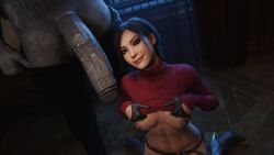 1boy 1girls 3d ada_wong ada_wong_(adriana) anthro anthro_on_human asian asian_female before_sex black_hair breasts breasts_out female female_focus female_human giant gloves horny_female huge_cock humanoid imminent_fellatio imminent_sex large_penis lifting_shirt long_penis looking_at_viewer monster mr_x oral oral_sex partially_nude_female resident_evil resident_evil_2 resident_evil_2_remake resident_evil_4 resident_evil_4_remake showing_breasts showing_off smiling smiling_at_viewer stephanie23 thick_penis too_big tyrant