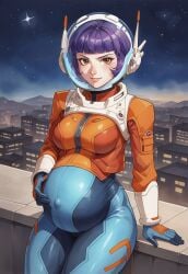 ai_generated big_belly big_breasts juno_(overwatch) pregnancy pregnant pregnant_belly ready_to_pop