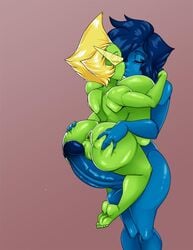 anus big_penis dsolteone futa_on_female futanari gem_(species) grabbing_ass intersex kissing lapis_lazuli_(steven_universe) penis_on_ass peridot_(steven_universe) steven_universe