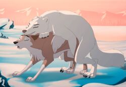 1boy 2019 4_toes aleu all_fours animated anthro_on_feral arctic_fox balto_(film) black_claws black_nose brown_body brown_eyes brown_fur canine claws closed_eyes crytrauv doggy_style duo eyebrows female female_penetrated feral feral_only feral_penetrated gif paloma-paloma