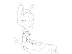 animal_crossing animated anthro blush bodily_fluids bohyou_(artist) bouquet clothing cowgirl_position cum cum_in_pussy cum_inside domestic_cat duo felid feline felis female genital_fluids kissing male mammal nintendo penis pussy rosie_(animal_crossing) sex simple_background straight vaginal_penetration video_games white_background