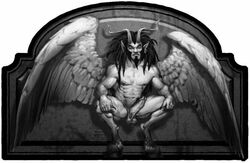 erection gargoyle hair hooves horn humanoid long_hair male male_only penis sean_platter solo wings