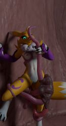 blender_(software) female furry interspecies monster questionable_consent renamon ruinaero straight tentacle