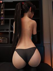 3d 3d_(artwork) back_view darkbahamuth final_fantasy final_fantasy_vii panties pinup tifa_lockhart