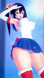 1girls 3d 3d_(artwork) 3d_model areola areolae areolae_visible_through_clothing big_breasts bishoujo_senshi_sailor_moon black_hair blue_eyes clothing cosplay day erect_nipples erect_nipples_under_clothes large_breasts latam_virtual_youtuber long_hair nipples_visible_through_clothing outdoors panties public sailor_moon_(cosplay) shai_zoe shaizoe_ shaizoe_(character) shaizoe_(female) skirt socks solo_female tagme thighs upskirt virtual_youtuber vtuber