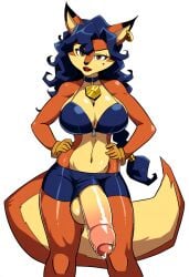 ai_generated big_breasts big_penis carmelita_fox furry furry_female futanari sly_cooper_(series)