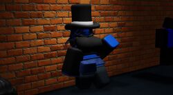 1girls 3d alleyway big_breasts blue_skin blue_skinned_female brick_wall clothed clothes female gyatinator hoodie looking_at_viewer oc roblox roblox_studio robloxian self_upload shorts socks sophia_(gyatinator) spotlight tagme thick_thighs top_hat tophat wall wave