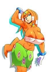 areolae big_breasts breasts female furry glovesrandom nipples sega sonic_(series) tikal_the_echidna