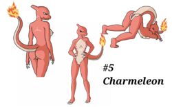 16:10 1girls anthro anthrofied ass breasts charmeleon darkimpulses deviantart female fire multiple_poses nintendo nipples nude pokémon_(species) pokémorph pokemon pokemon_rgby pose pussy scalie simple_background solo video_games white_background