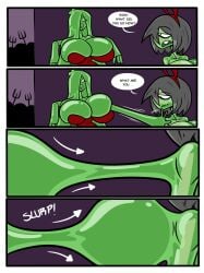 female jellytina juramg large_breasts monster monster_girl page_3 skelly slime slime_girl slime_monster